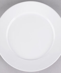 PLATO TRINCHE DE 24.45 cms MARCA ECOR BLANCO BRILLANTE (CAJA CON 24 PIEZAS)
