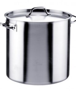 Olla De Acero Inoxidable 12 Litros Con Tapa (27 Cm x 25.5 Cm)