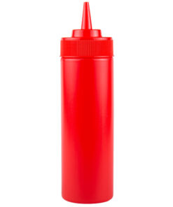 Bote  Recipiente Para Aderezo Rojo 12 Oz