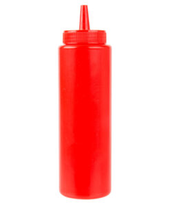 Bote  Recipiente Para Aderezo Rojo 8 Oz