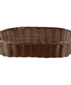 Cesta Tejida Oval Larga,Cafe (9.2  x 4.9 x 3.2)