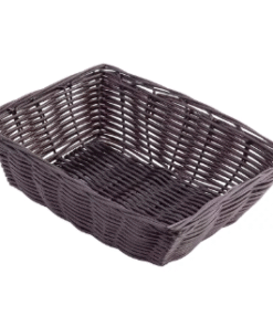 Cesta Tejida Rectangular, Cafe 12.2 x 8.6 x 3.7