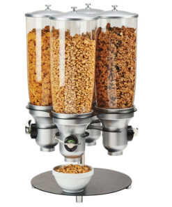 DISPENSADOR DE CEREAL ROTATIVO 4 RECIPIENTES 5 LTS C/U MARCA CAL MIL