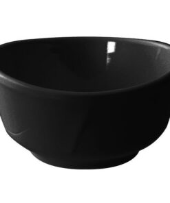 PLATO BOWL MELAMINA NEGRA 11 oz DE 4.5 pg (12 piezas por caja)