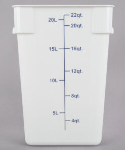 Contenedor Cuadrado de Polipropileno de 22 Qt. Blanco