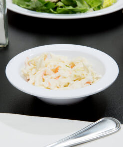 Thunder Group NS303W 4 oz. Narrow Rim Nustone Melamine Fruit / Monkey Dish - White - 12/Pack