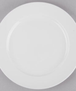 PLATO TRINCHE DE 24.45 cms MARCA WORLD BLANCO BRILLANTE (CAJA CON 24 PIEZAS P/U)