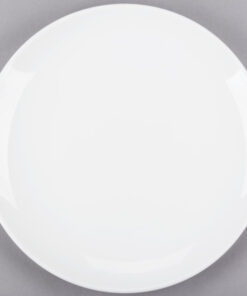Plato Redondo Coupe de 27.9 cms Blanco Brillante Marca Ecor (12 PIEZAS POR CAJA)