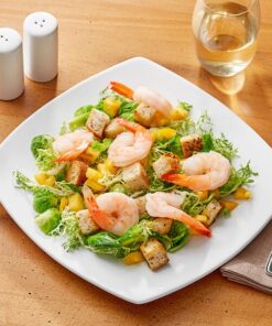 Plato Cuadrado de 27.9 cms Blanco Brillante Marca Ecor (12 PIEZAS POR CAJA)