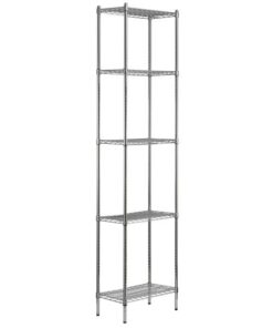 Estante de 14 x 24 Cromado con Postes de 96 , capacidad 3,000 lb, 5 estantes