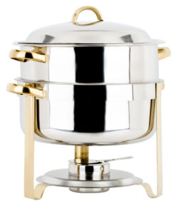 CHAFFER REDONDO PARA CALDOS DORADO Deluxe 14 Qt. Soup Chafer CHOICE (IMPORTADO)