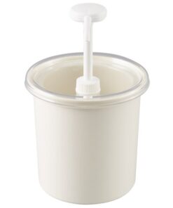 DISPENSADOR DE CONDIMENTOS Cambro PUMPSKTWH -Altura 6 3/4 pg, Longitud de la bomba 9 3/4 pg, Diámetro superior 6 13/16 pg, Capacidad 1 7/10 qt.