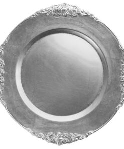 Plato Base Color Plateado de 33cms Modelo 1180256S4 MATERIAL PLASTICO (VENTA EN MULTIPLOS DE 24 PIEZAS)