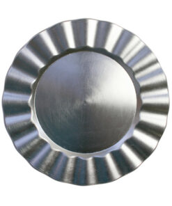Plato Base Color Plateado de 33cms Modelo 1183058SV MATERIAL PLASTICO (VENTA EN MULTIPLOS DE 24 PIEZAS)