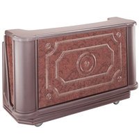 BAR PORTATIL Cambro BAR730DS668 Designer Series Sedona Cambar 78" Portable Bar with 7 Bottle Speed Rail
