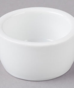RAMEKIN DE CERAMICA CAPACIDAD DE 59ml (2 oz.) MARCA ECOR BLANCO BRILLANTE (CAJA CON 48 PIEZAS)