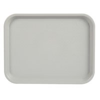 Charola de 10 x 14 pulgadas Plastico polipropileno superficie antiderrapante Color Gris (12 piezas por caja)