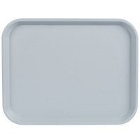 Charola de 14 x 18 pulgadas Plastico polipropileno superficie antiderrapante Color Gris (12 piezas por caja)