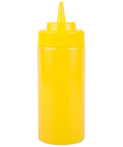 Bote  Recipiente Para Aderezo Amarillo 16 Oz