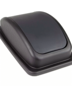 TAPA TIPO DOMO RECTANGULAR DE BALANCIN NEGRA PARA CONTENEDOR