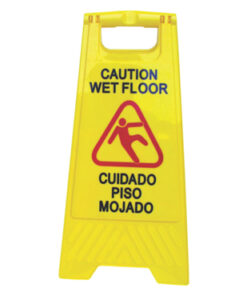 Letrero "Piso Mojado" Precaucion Amarillo Plastico