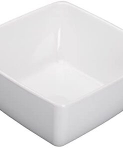 Melamina Tazon Ensalada 7 Pg Cuadrado Premium Blanco