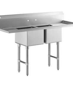 FREGADERO DOBLE TARJA 72 PG ACERO INOXIDABLE EN CALIBRE 16 CON PATAS EN ACERO INOXIDABLE MEDIDA DE TARJA 17PG x 17PG x 12 PG REGENCY