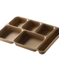CHAROLA DE 6 COMPARTIMENTOS MARCA Cambro MODELO 10146DCPB PLASTICO / 14 3/16 x 10pg , 24 pzas (SU TAPA ES 21410146DCPC) CHAROLA ESTIBABLE