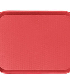 CHAROLA DE 14 X 18 PULGADAS COLOR ROJO CAMBRO (CAJA CON 12 PIEZAS)