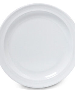 PLATO DE MELAMINA EXTENDIDO 7 1/4 PG  (18.41CM) COLOR BLANCO SUPER MEL GET (PRECIO POR 24 PIEZAS)