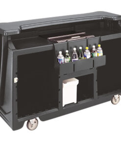 BAR PORTATIL Cambro BAR730CP110 Black Cambar 73" Portable Bar with 7-Bottle Speed Rail and Cold Plate