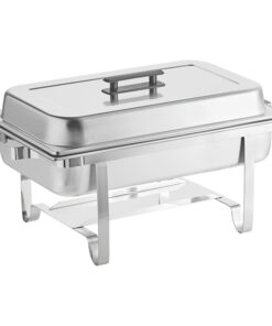 CHAFER ENTERO 8 QT ECOR MODELO ECONOMICO ESTRUCTURA FIJA TAPA CON MANGO DE PLASTICO
