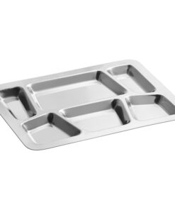 CHAROLA CON 6 DIVISIONES ACERO INOX, CENTRO TIPO TRAPEZOIDAL 407SMT2 15 1/2 x 11 1/2 PG (12 PIEZAS POR CAJA)