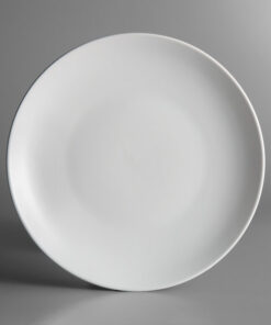 PLATO MATE BLANCO REDONDO DE 27.9 CMS (CAJA CON 12 PIEZAS)