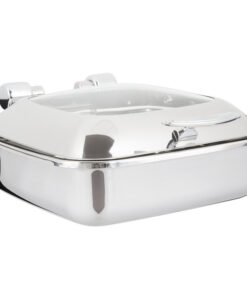 CHAFER DE INDUCCION 6 QT CUADRADO CON TAPA DE CRISTAL MODELO 46134 MARCA VOLLRATH