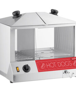MAQUINA DE VAPOR PARA 100 DOGOS/ 48 BOLLOS HDS-100 MEDIDAS :18 1/2 X 14 X 16 PG, 120V, 1300W TERMOSTARO 85 - 175 F