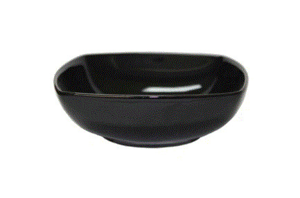 Melamina Tazon Ensalada 7 Pg Cuadrado Premium Negro