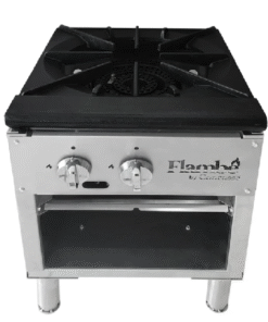 Estufon (Fogon) Marca Flambe Acero Inoxidable 2 Quemadores 18 Pg 45,000 Btu Por Quemador