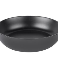 PLATO MATE NEGRO REDONDO BOWL DE 48 OZ DIAMETRO 22.7 CM (CAJA CON 8 PIEZAS)