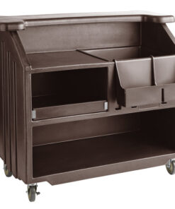 BAR PORTATIL Cambro BAR540131 Cambar? Dark Brown 54" Portable Bar with 5-Bottle Speed Rail