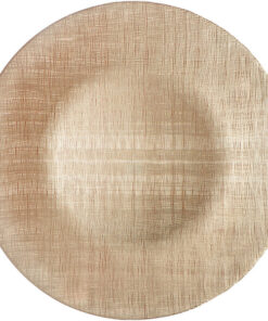 Plato Base Color Champagne de 33cms Modelo 2007CHPGN MATERIAL VIDRIO (VENTA EN MULTIPLOS DE 24 PIEZAS)