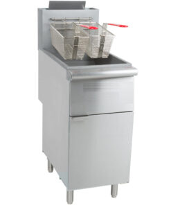 FREIDORA DOBLE A GAS LP 20LTS FF300 / AVANTCO - Ancho 15 1/2pg, Profundidad 30 1/4 pg, Altura 47 1/8 pg, Ancho de la olla de freír 14 pg
Profundidad de la olla de freír 14 pg, Temp. 200 - 400 grados F