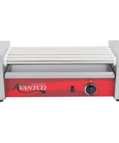 HOT DOG GRILL ASADOR DE SALCHICHAS 5 RODILLOS - 12 DOGOS RG1812 - MEDIDAS;  23 X 9 X 9 PG , 120V, 430W, 3,6 Amps, 60 Hertz