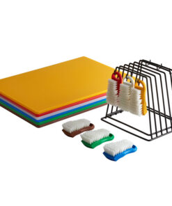 Juego de Tablas de Corte de 24 x 18 x 1/2 6-Tablas con rack y 6 cepillos