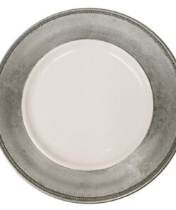 Plato Base Color Plateado de 33cms Modelo A466SV Material Plastico (VENTA POR MULTIPLOS DE 24 PIEZAS)
