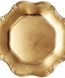 Plato Base Color Dorado de 33cms Modelo A275GD MATERIAL PLASTICO (VENTA EN MULTIPLOS DE 24 PIEZAS)