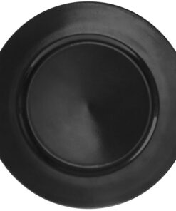 Plato Base Color Negro de 33cms Modelo LABLK24 Material Plastico (VENTA POR MULTIPLOS DE 24 PIEZAS)