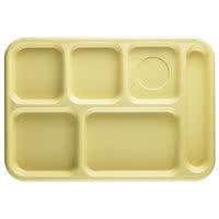 CHAROLA DE 6 COMPARTIMENTOS MARCA Cambro MODELO 10146CWYE / 10 x 14 pg , 24 pzas