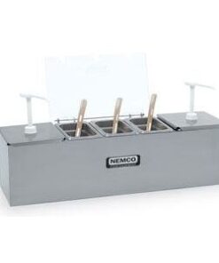 DISPENSADOR DE CONDIMENTOS Nemco 88100CB1 CON DOS BOMBAS DE 3 QT DE CAPACIDAD Y UN INSERTO DE 6 QT DE CAPACIDAD PARA CONDIMENTOS
