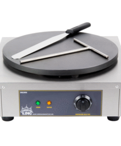 Crepera Carnival King Modelo CM16 - Electrica, 1 quemador de 16 pg, Ancho 17 3/4 pg, Profundidad 17 3/4 pg, Altura 7 1/4 pg, Voltaje 208/240, Potencia 2,450 - 3,265 vatios, control termostatico, 120 - 570 grados